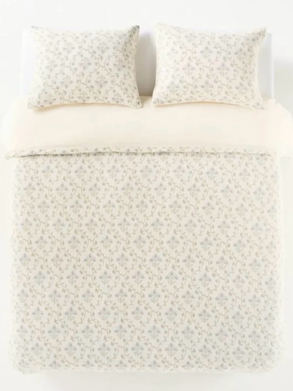 NWT Anthropologie King Ellie Floral Printed Cotton Duvet Cover - Picture 2 of 5